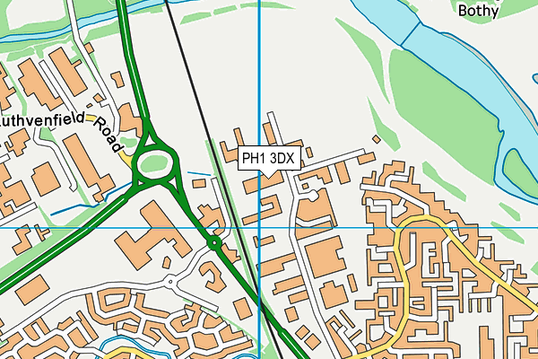 PH1 3DX map - OS VectorMap District (Ordnance Survey)