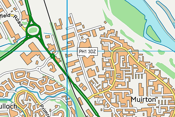 PH1 3DZ map - OS VectorMap District (Ordnance Survey)