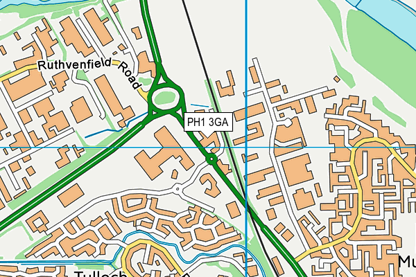 PH1 3GA map - OS VectorMap District (Ordnance Survey)