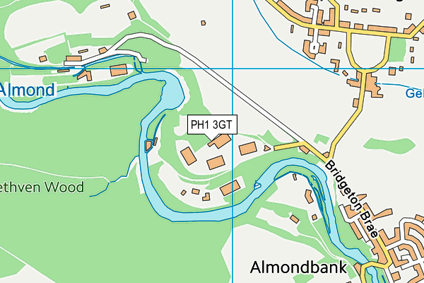 PH1 3GT map - OS VectorMap District (Ordnance Survey)