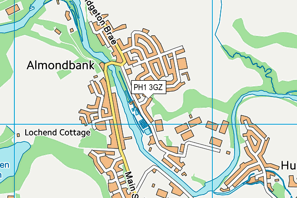 PH1 3GZ map - OS VectorMap District (Ordnance Survey)