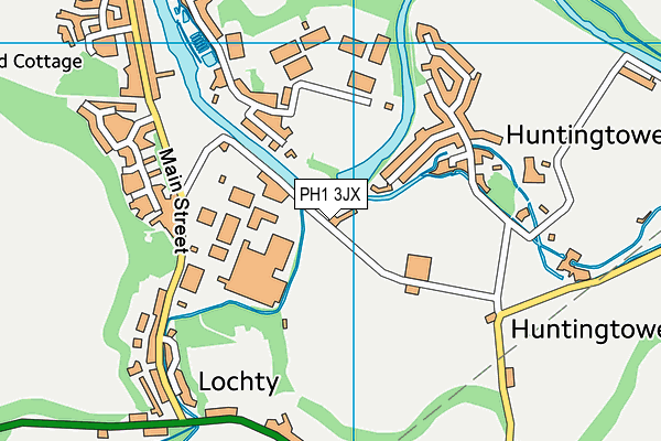 PH1 3JX map - OS VectorMap District (Ordnance Survey)