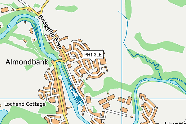 PH1 3LE map - OS VectorMap District (Ordnance Survey)