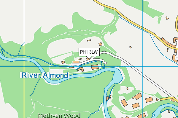 PH1 3LW map - OS VectorMap District (Ordnance Survey)