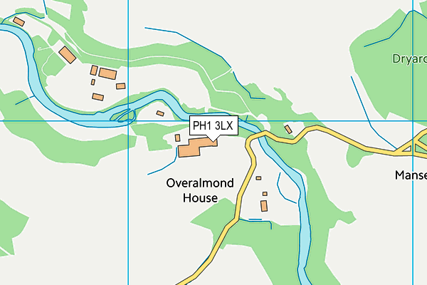 PH1 3LX map - OS VectorMap District (Ordnance Survey)