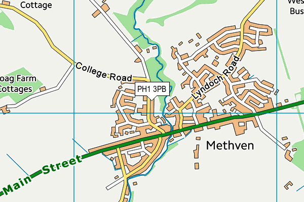 PH1 3PB map - OS VectorMap District (Ordnance Survey)