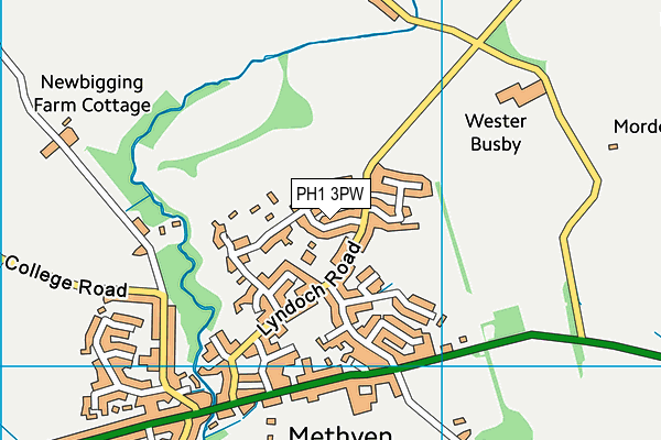 PH1 3PW map - OS VectorMap District (Ordnance Survey)