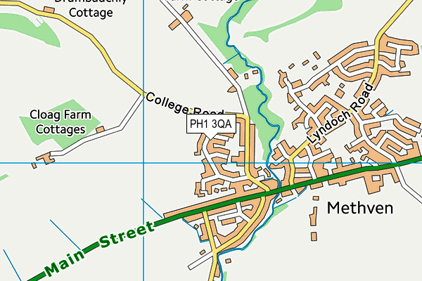 PH1 3QA map - OS VectorMap District (Ordnance Survey)