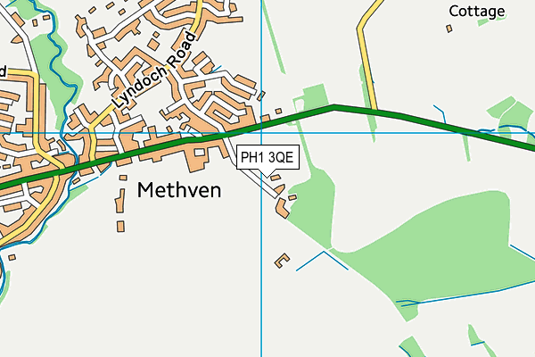 PH1 3QE map - OS VectorMap District (Ordnance Survey)