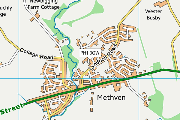 PH1 3QW map - OS VectorMap District (Ordnance Survey)