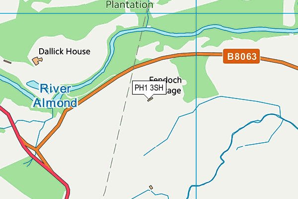 PH1 3SH map - OS VectorMap District (Ordnance Survey)