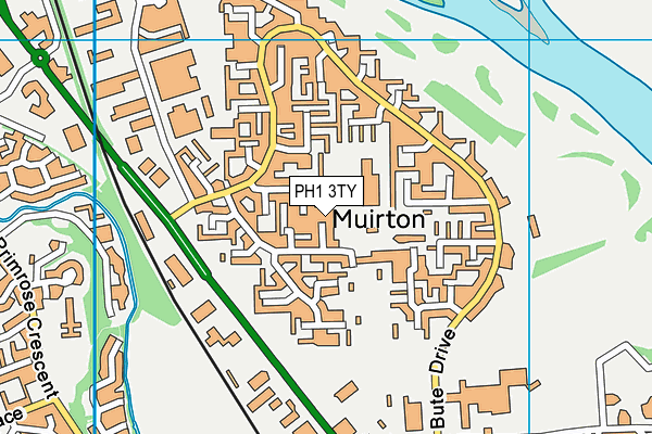 PH1 3TY map - OS VectorMap District (Ordnance Survey)