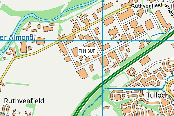 PH1 3UF map - OS VectorMap District (Ordnance Survey)