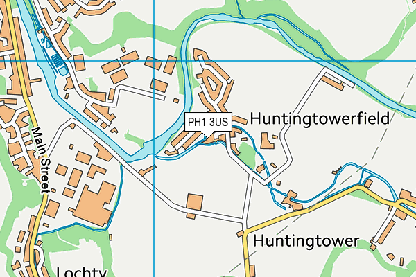 PH1 3US map - OS VectorMap District (Ordnance Survey)