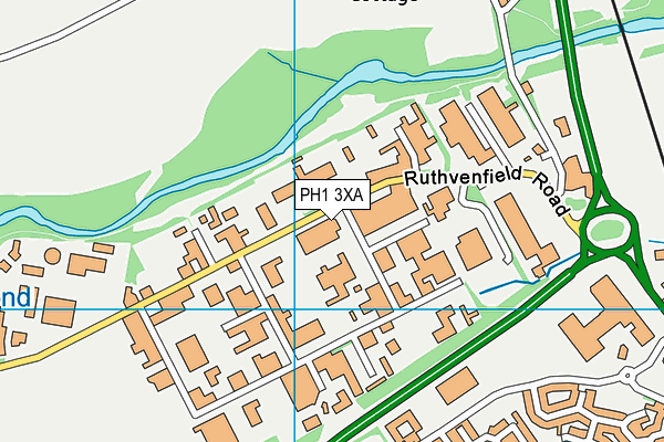 PH1 3XA map - OS VectorMap District (Ordnance Survey)
