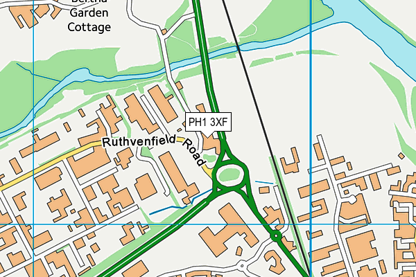 PH1 3XF map - OS VectorMap District (Ordnance Survey)