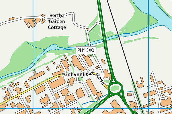 PH1 3XQ map - OS VectorMap District (Ordnance Survey)