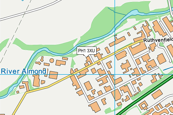 PH1 3XU map - OS VectorMap District (Ordnance Survey)