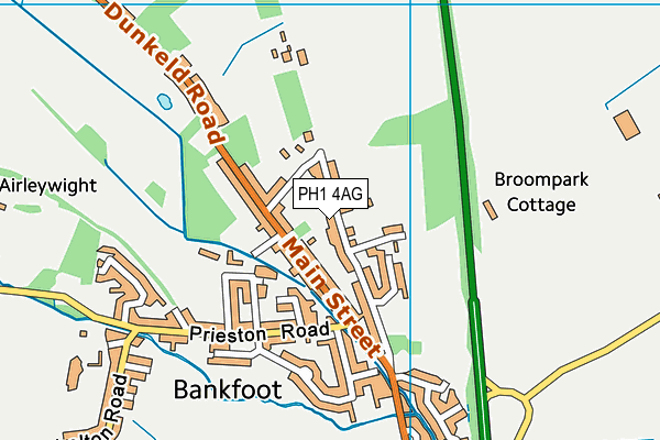 PH1 4AG map - OS VectorMap District (Ordnance Survey)