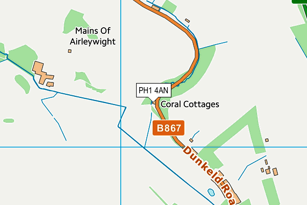 PH1 4AN map - OS VectorMap District (Ordnance Survey)