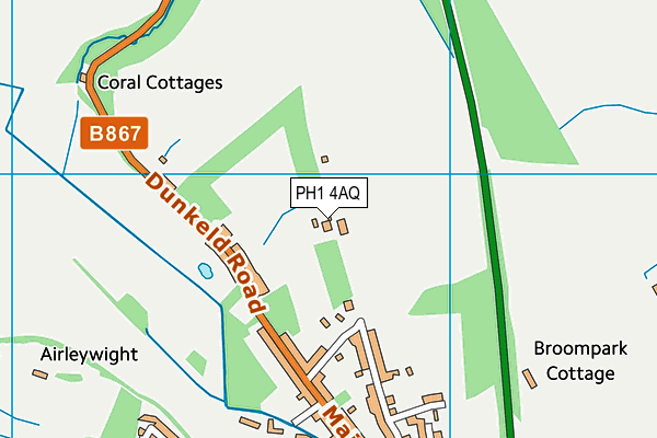 PH1 4AQ map - OS VectorMap District (Ordnance Survey)