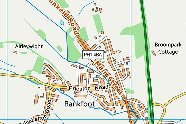 PH1 4BA map - OS VectorMap District (Ordnance Survey)