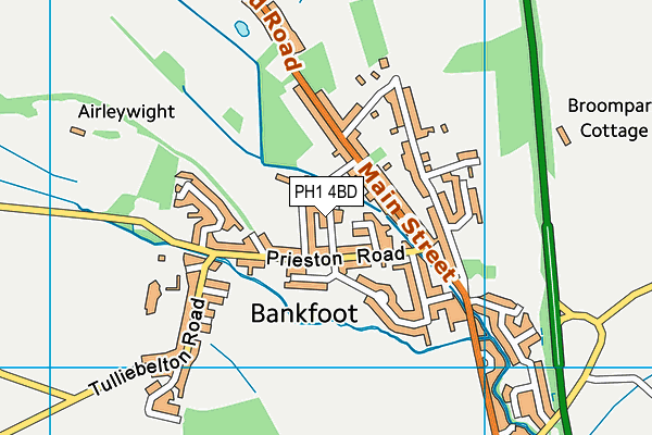 PH1 4BD map - OS VectorMap District (Ordnance Survey)