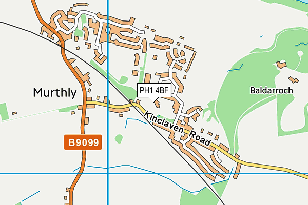 PH1 4BF map - OS VectorMap District (Ordnance Survey)