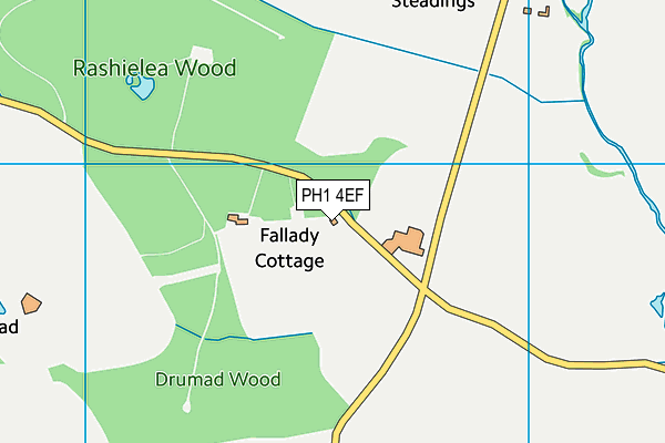 PH1 4EF map - OS VectorMap District (Ordnance Survey)