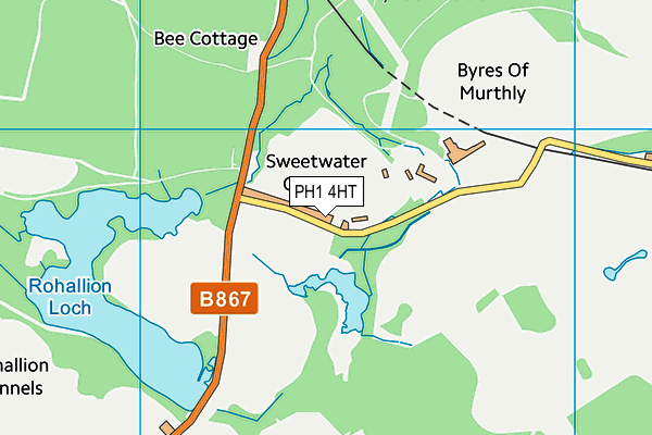 PH1 4HT map - OS VectorMap District (Ordnance Survey)