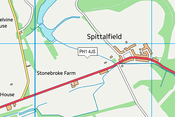 PH1 4JS map - OS VectorMap District (Ordnance Survey)