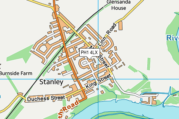 PH1 4LX map - OS VectorMap District (Ordnance Survey)