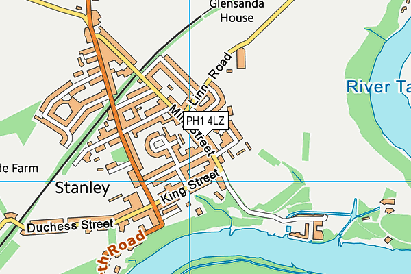 PH1 4LZ map - OS VectorMap District (Ordnance Survey)