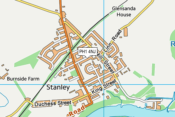 PH1 4NJ map - OS VectorMap District (Ordnance Survey)