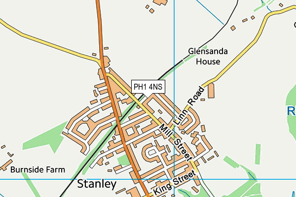 PH1 4NS map - OS VectorMap District (Ordnance Survey)