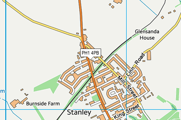 PH1 4PB map - OS VectorMap District (Ordnance Survey)