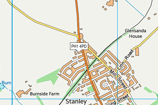 PH1 4PD map - OS VectorMap District (Ordnance Survey)