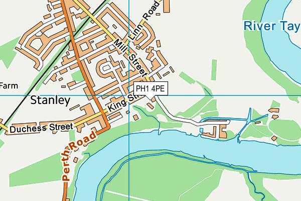 PH1 4PE map - OS VectorMap District (Ordnance Survey)