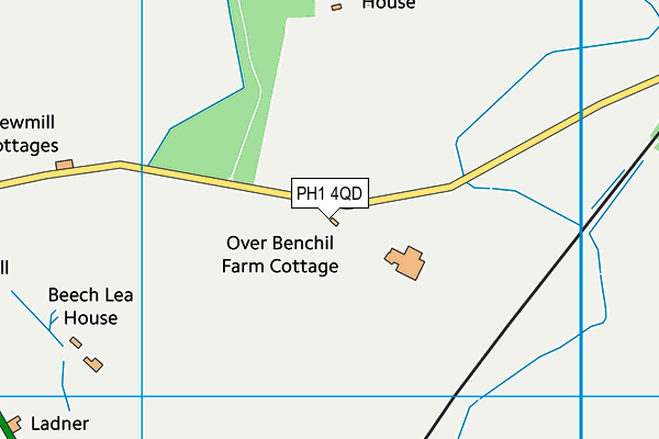 PH1 4QD map - OS VectorMap District (Ordnance Survey)