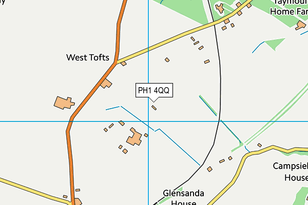 PH1 4QQ map - OS VectorMap District (Ordnance Survey)