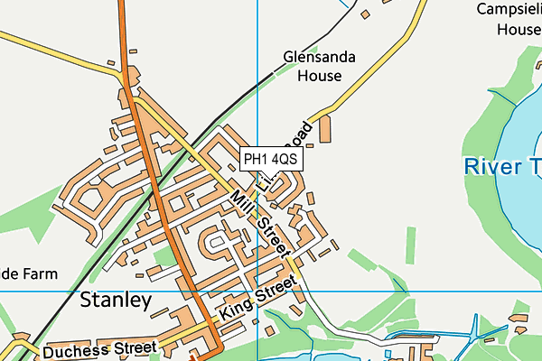 PH1 4QS map - OS VectorMap District (Ordnance Survey)