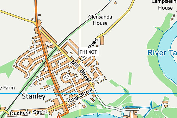 PH1 4QT map - OS VectorMap District (Ordnance Survey)