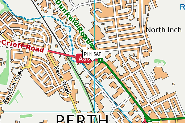 PH1 5AF map - OS VectorMap District (Ordnance Survey)