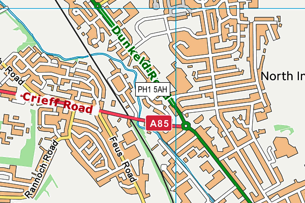 PH1 5AH map - OS VectorMap District (Ordnance Survey)