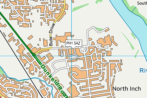 PH1 5AZ map - OS VectorMap District (Ordnance Survey)