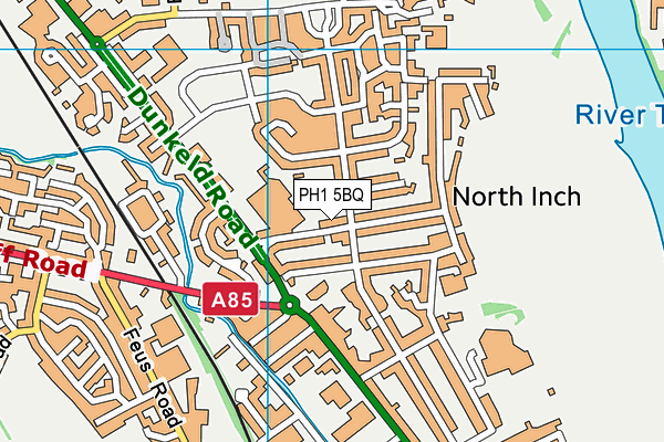 PH1 5BQ map - OS VectorMap District (Ordnance Survey)