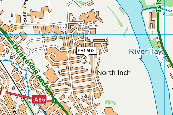 PH1 5DX map - OS VectorMap District (Ordnance Survey)