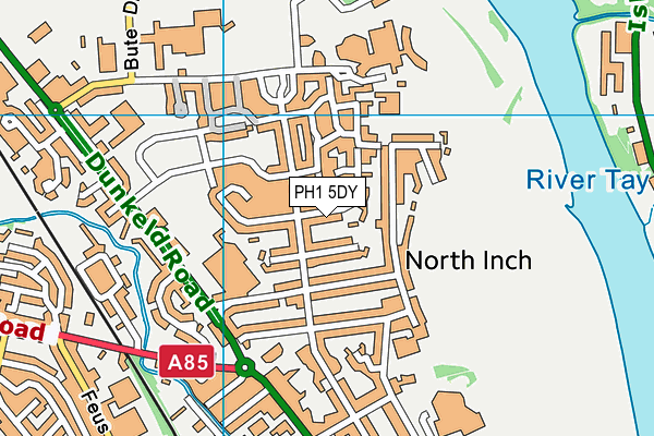 PH1 5DY map - OS VectorMap District (Ordnance Survey)