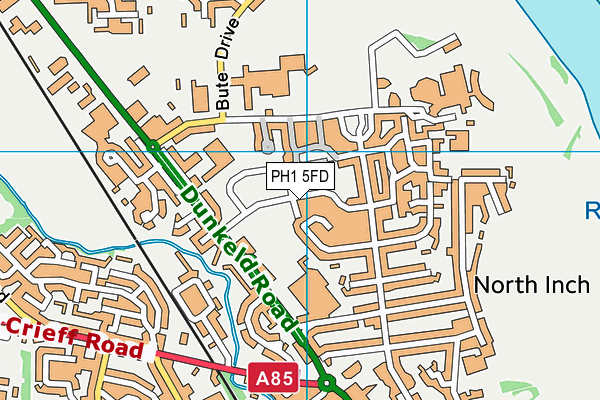 PH1 5FD map - OS VectorMap District (Ordnance Survey)
