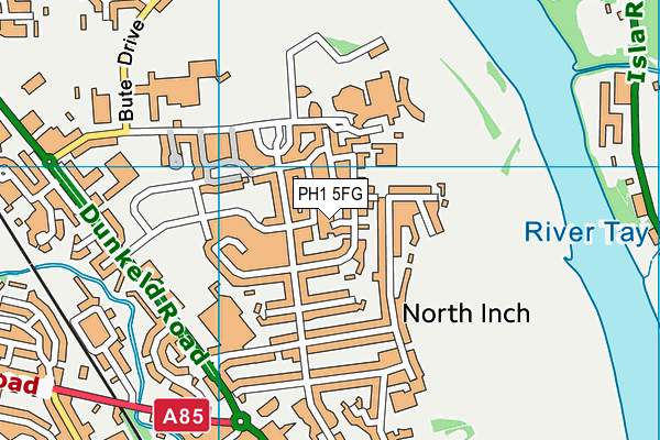 PH1 5FG map - OS VectorMap District (Ordnance Survey)